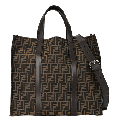 FF Jacquard Tote Bag, &pound;1,100, Handbags, Brown, Canvas, Front view
